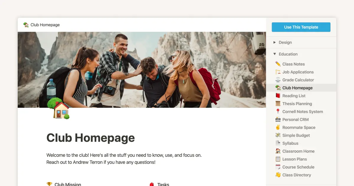 Start with a template