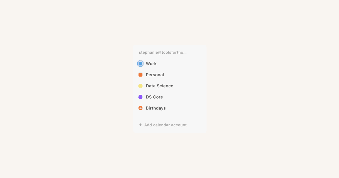 Manage your calendars & events