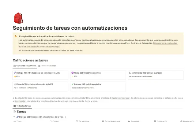 Seguimiento de tareas con automatizaciones