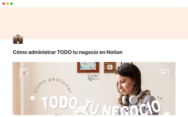 Cómo administrar TODO tu negocio en Notion