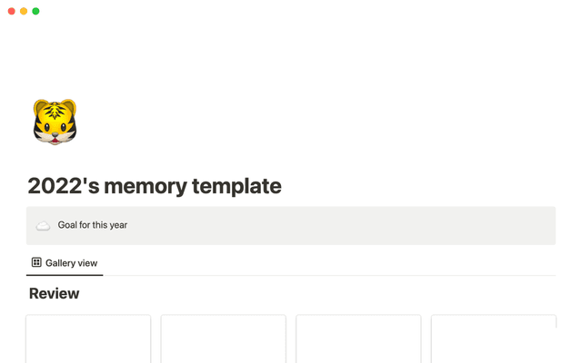 2022's memory template