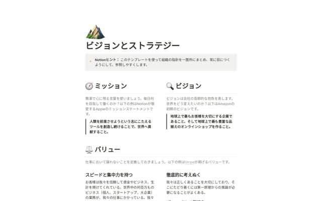 ビジョンとストラテジー