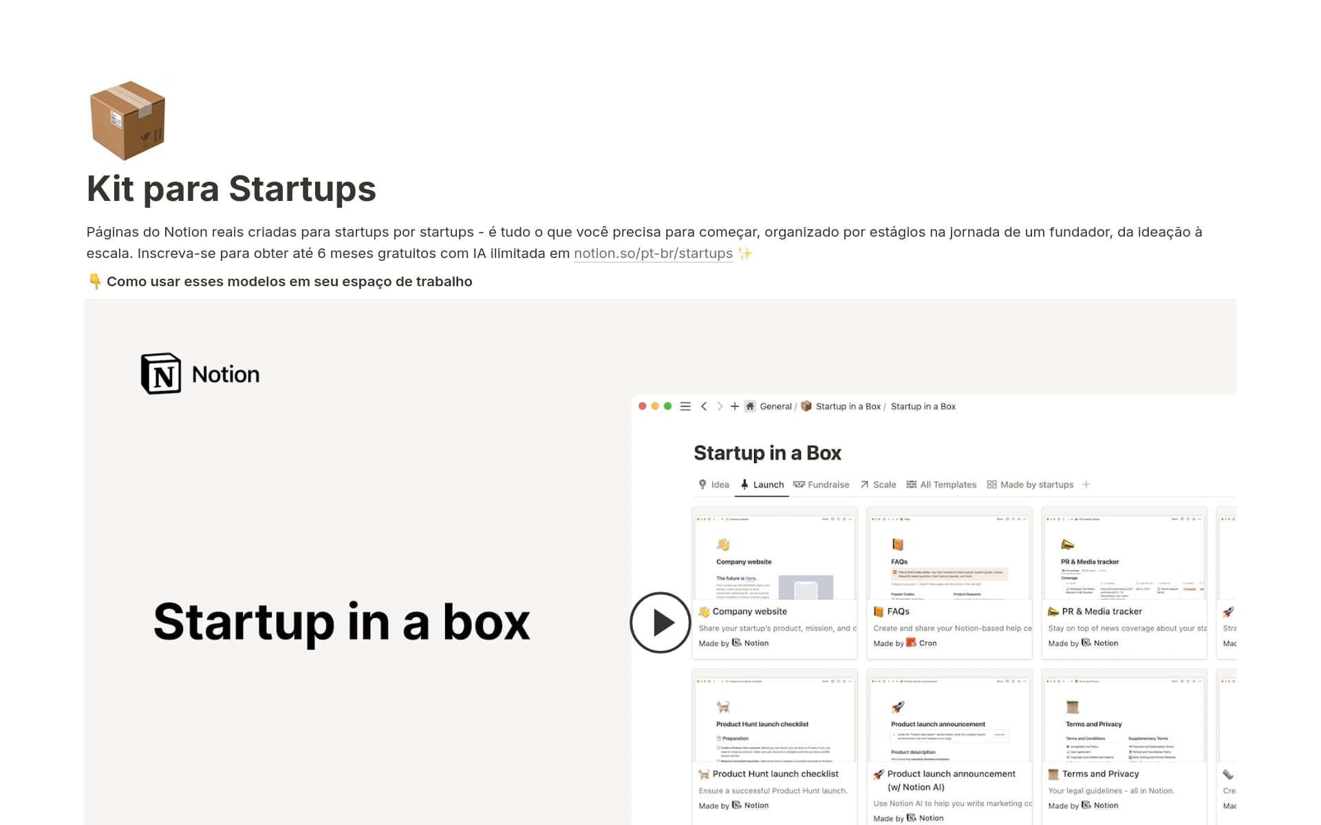 Imagem da coleção top-10-free-startup-templates-in-notion